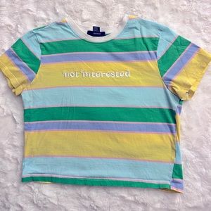 “Not Interested” Crop top T-shirt